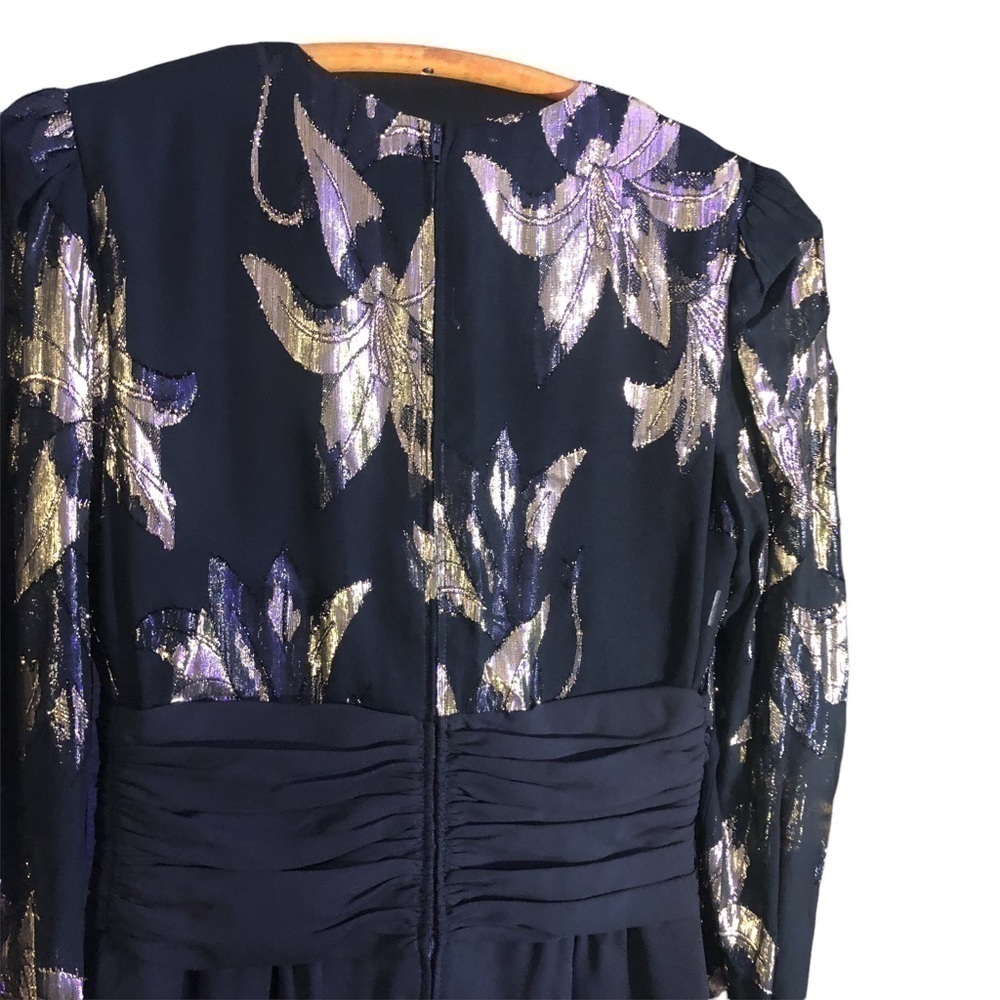 Vintage Patra Black Chiffon Dress Size 5/6 - Picture 6 of 7